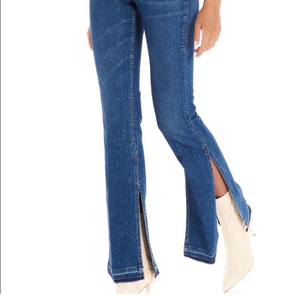 NEW 3x1 MIMi CUTTRELL Kelli Flared Slit High Rise Jeans Button Fly size 25